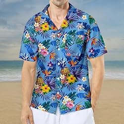 Hawaiian Shirts for Men Casual Beach Summer Shirt