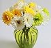 10 PCS Real Touch Latex Silk Artificial fake plastic Daisy Chrysanthemum Flowers Sun Chrysanthemum,Sunflower, Simulation Gerber, Dimorphotheca,Party Room home Decoration DIY Flower Bouquet (orange)