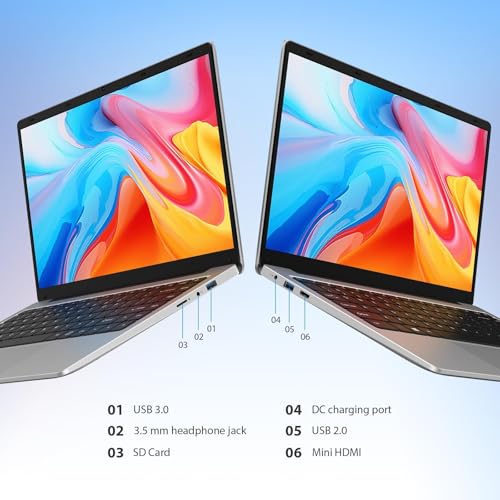 14 inch Laptop, 16GB DDR4 RAM 256GB SSD Win11 Laptop PC, Celeron N4120, 1920x1080 FHD IPS, 5G WiFi/Mini HDMI/USB/BT, Support Extension 1TB, Includes Mouse/Mouse Pad/AZERTY Film