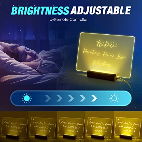 Acrylic Dry Erase Board with Wooden Stand 12 x 8 Inch Clear Desktop