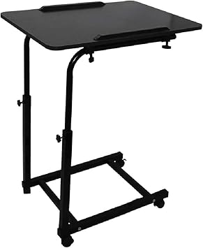 Amazon De S T X Einstellbare Hohe Pc Computer Rollen Schreibtisch Laptop Tisch Wagen Mobil Bett