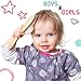 Baby Hair Brush Comb Set - Natural Wooden Hairbrush with Soft Goat Bristles for Cradle Cap - Scalp Grooming Massage for Newborns, Toddlers, Kids - Baby Shower and Registry Gift