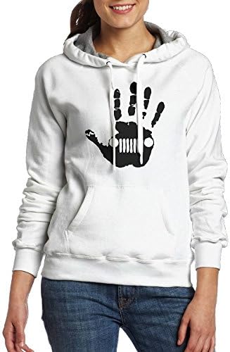 Woman's Classic Fashion Jeep Wave Decal With A Pocket Pullover