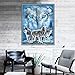 Franterd 25x30cm Lovely Animal Wolf - DIY 5D Diamond Painting By Number Kits - Paint with Diamonds Cross Stitch - Embroidery Crystal Rhinestone Pasted Drilled Arts Craft for Home