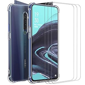 iVoler Cover per Oppo Reno2 / Oppo Reno 2, Antiurto Custodia con Paraurti in TPU Morbido e 3 Pezzi Pellicola Vetro… - immagine 1