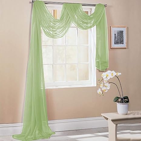 Buy Ocamo Multicolor Waterfall Curtain Head Solid Color Gauze