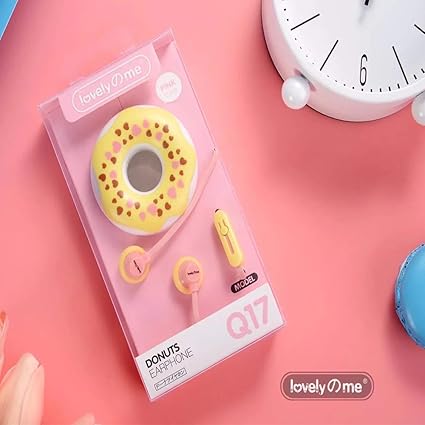 Amazon ヘッドホン Q17 マカロンドーナツ漫画イヤホン 高音質 有線 1 2m Pc Mac Ps4 携帯電話が使用可能 とても かわいいヘッドホン ピンク ヘッドセット 通販