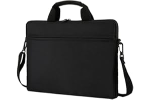 Laptop Bag 15.6inch Notebook Computer Briefcase Waterproof Shoulder Hand Carrying Case Black Laptop Bag, Shoulder, Case, Comp