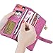 Jastore® Women Ladies Long Matte PU Leather Clutch Wallets Card Holder Purse (Brown)