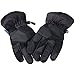 Simplicity Kids Boys Thinsulate Lined Waterproof Ski Winter Gloves, Black, L(10-12 Years)