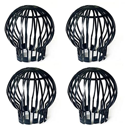 SZXMDKH Plastic Gutter Guards for Toproof, Keeps Gutter downpipes Clear of blockages from Leaves, Moss, muck, mud, Balls and Other Debris, 4 Pack, Black, 130x130x155mm