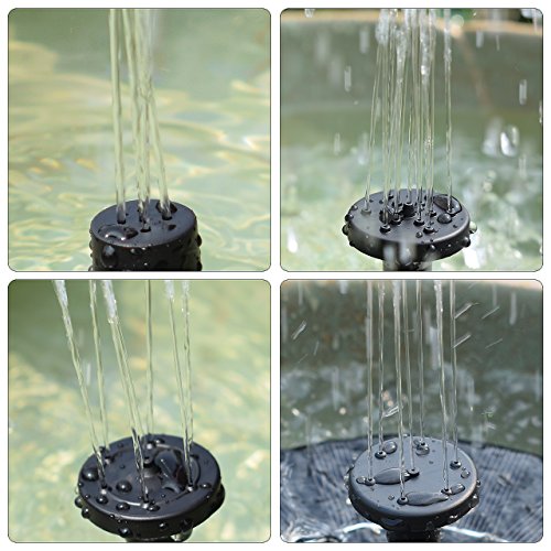 COSSCCI Solar Fountain Water Pump for Bird Bath, Submersible Solar Panel kit Pond Pumps for Small Pond Patio Garden Outdoor (1.4W) - Thumbnail 4