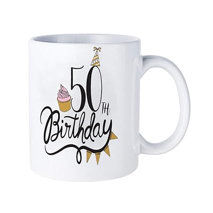  Dkisee 50th Birthday Coffee Mug Novelty 11oz