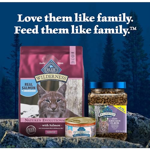 BLUE BUFFALO WILDERNESS NATURAL HIGH PROTEIN, GRAIN FREE DRY FOOD FOR ADULT CATS, SALMON, 11-LB BAG
