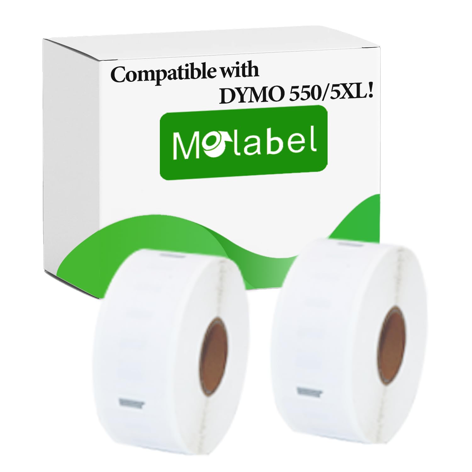 Molabel Return Address Labels 2 Rolls for Dymo S0722520 11352-chip 25mm x 54mm Compatible with Dymo LabelWriter 550 Printers - 500 Labels per Roll