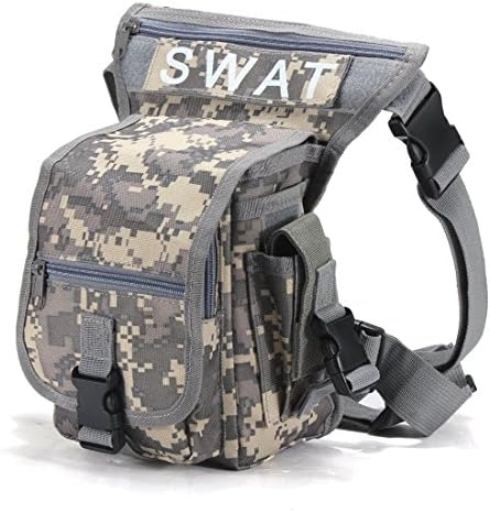 Foocc Multifunction Outdoor Leg Bag Utility Thigh Fanny Pack Hiking Hunting(ACU Camouflage)