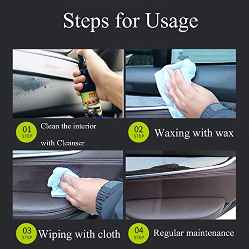 Chartsea Car Interior Wax Best for Leather Vinyl Carpet Upholstery Plastic Rubber (Interior Wax)
