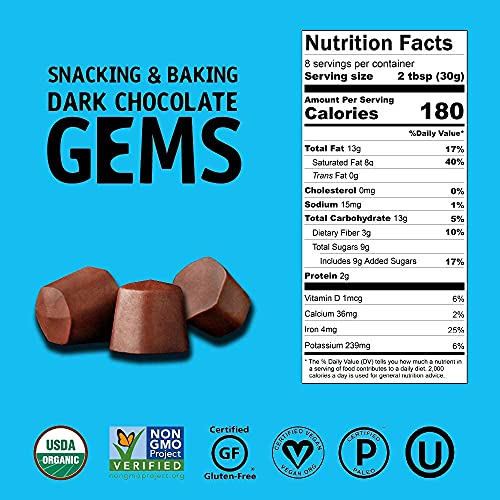Hu Gems Chocolate Chips Vegan Snacks 6 Pack, 9oz Each Organic