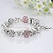 Presentski Silver Plate Charm Bracelet Show Love Gifts for Girls