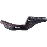 Advanblack ProMonkey Extended Reach Touring Tall Boy Seat - Compatible with 2023.5-2026 CVO Street Glide FLHXSE FLTRXSE &amp; 2024 FLHX FLTRX FLHXU FLTRXSTSE (Red Stitching)