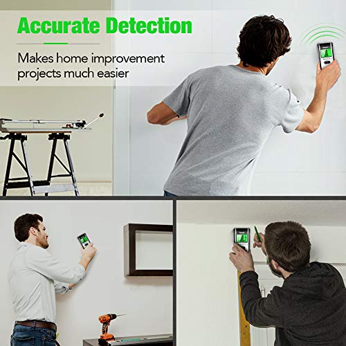 Stud Finder Wall Scanner Detector - 4 in 1 Electronic Stud Sensor Wood Beam Joist Finders Stud Sensor Edge Center Finding with battery LCD Display for Wood Live AC Wire Metal Studs Detection