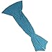 LSELL Mermaid Tail Blanket Crochet Warm Mermaid Blanket for Kids Adult Teens, Super Soft All Seasons Sleeping Blankets (Blue)