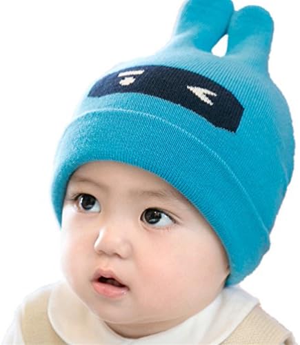 MONICAR Unisex Baby Winter Warm Fashion Rabbit Ears Design Beanie Hat Cap (Blue)