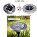 Led Ground Lights 5 LED Outdoor Led Lights Waterproof Landscape Lights in Ground Solar Lights Outdoor,Disc Lights Solar,Garden Lights Solar Powered,Auto On Off Switch Cool White 4 Packs