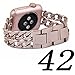 Apple Watch Band 42mm, Biaoge Stainless Steel Metal Loop Apple Watch Strap Replacement Wristband with Adjustable Folding Clasp for Apple Watch Series1 Series2 (42mm Rose Gold)