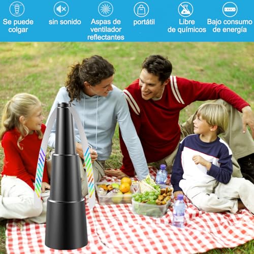 JDF3CISH Paquete De 2 Ventiladores Repelentes De Moscas, Ventilador De Comida Para Mesa, con Gancho, RetráCtil, Ventilador Repelente De Insectos Sin QuíMicos, para Exterior Picnic, Patio, Interior