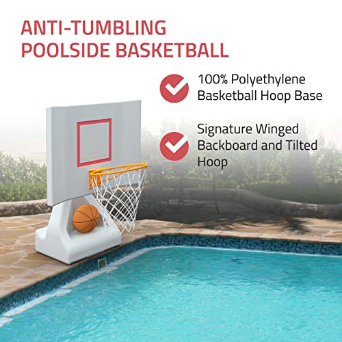 POOL SHOT Rock the House Poolside Basketball Hoop with Powder Coated