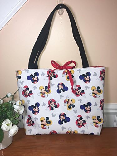 Disney Mickey Mouse Reversible Small Tote Bag, Small Project Bag, Small Work Bag