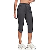 GymBrave Women's Capri Pants with 6 Pockets Quick Dry Lightweight Cargo Hiking Capris Outdoor Casual Travel