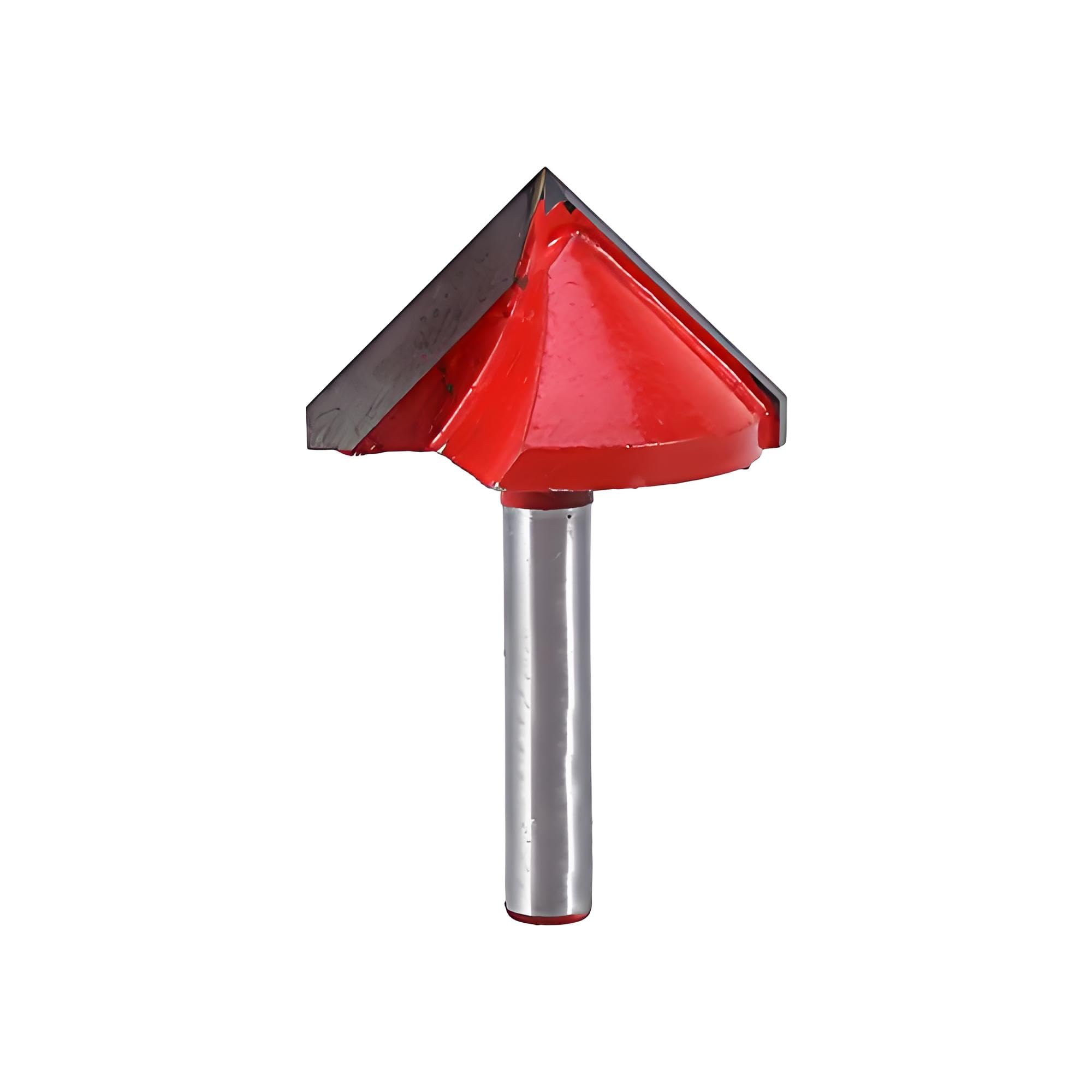 V Groove Router Bit Solid Alloy Trim Chamfer Bit Engraving V Shape Groove Woodwork Cutter with Double Edged Cutting Design for Acrylic and MDF
