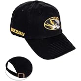 Desert Cactus University of Missouri Baseball Hat Mizzou Tigers Brimmed Embroidered Hats Cap Adjustable Cloth Strap Adult (Style D1) Black