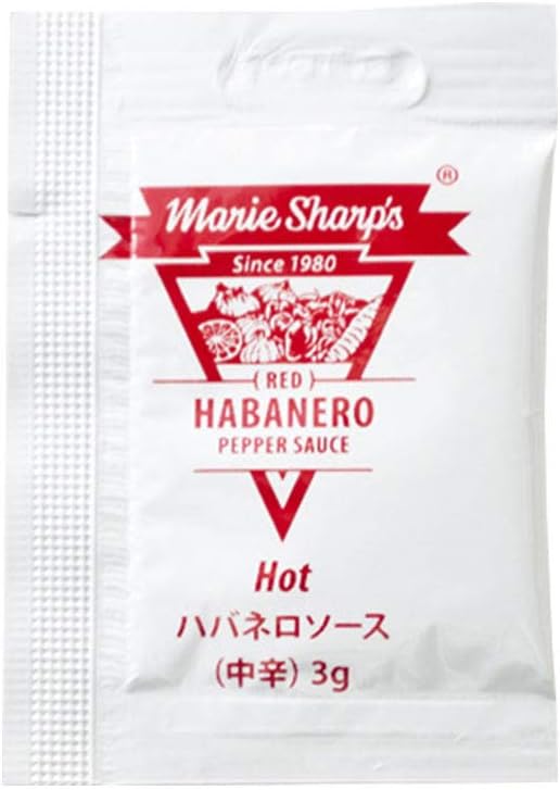 Amazon マリーシャープス ハバネロソース ホット 中辛 小袋 3ｇ 100個 業務用 神田商店 ホットソース チリソース 通販