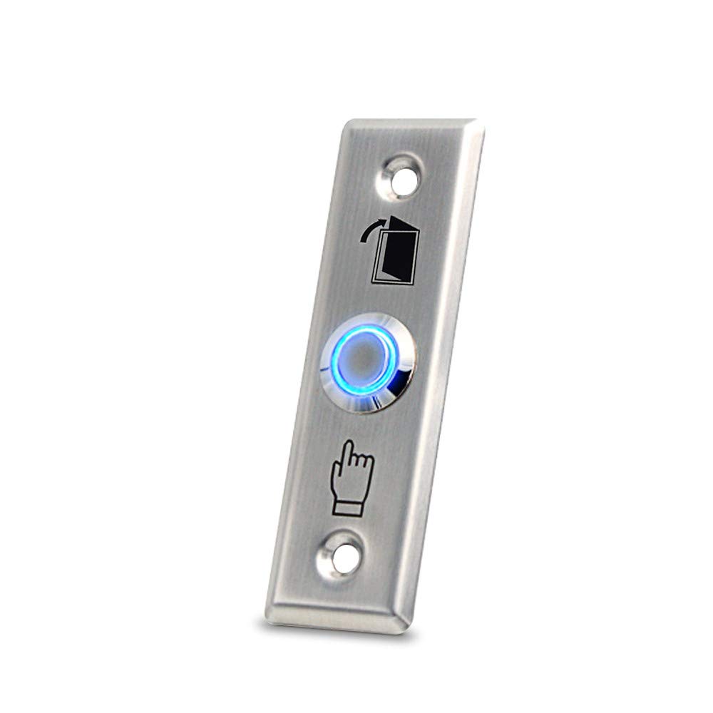 Dongyang Stainless steel Door Exit Button Push Release with LED Light for Home Access Control Lock System (30 X 90mm)