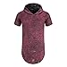UNRESTRAINED Mens Hipster Hip Hop Short Sleeve Holes Side Zipper T-Shirts
