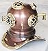 historicalmuseumstore Collectible Nautical Brass & Steel Desktop Copper Finished Scuba Divers Diving Helmet