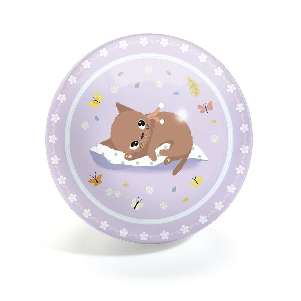 Djeco Adorable Kitten Lying Play Ball, 12 cm Diameter