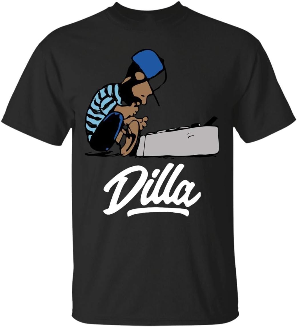 Men's Cartoon Black Generic Cotton J Dilla T-Shirt