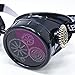 Steampunk Victorian Style Goggles with Gear Design and Purple Lenses Mad Scientist Costume Accessory