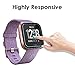 CAVN 3-Pack Compatible Versa Screen Protector, Tempered Glass Waterproof Screen Cover Saver Compatible Fitbit Versa Smartwatch [9H Hardness] [Crystal Clear] [Anti-Scratch] [No-Bubble]