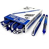 Uni-Ball UB-185S Vision Needle Rollerball Pen – 0.5mm Needle Point – Pack of 12 – Blue