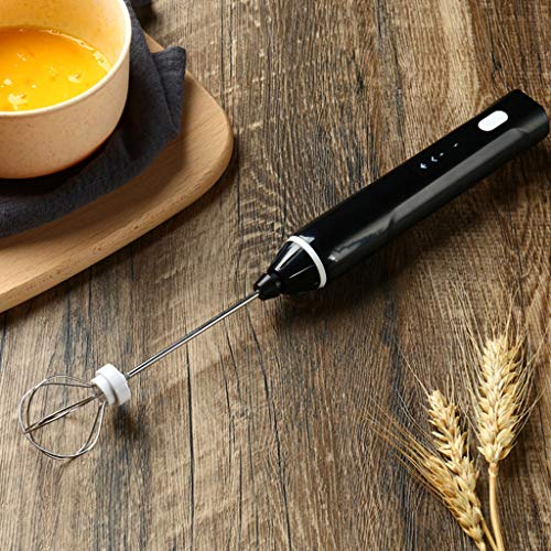ybvyd Milchaufschäumer, Handheld-3-Gang-Einstellbarer Milchaufschäumer, Wiederaufladbarer Schaummacher, Elektrischer… – Bild 8
