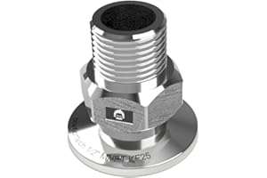 BROWNIAN MOTION TECHNOLOGY bmotiontech MNPT x KF25 flange fitting (ISO-KF KF25 QF25 NW25) (1/2" MNPT adaptor only)