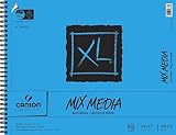 Canson 100510930 XL Mix Media Pad, 14" x 17" Size, 60 Sheets, Side Wire Bound, 0.7" Height, 14" Width, 18" Length