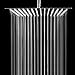 Sarlai Rain Shower Head Stainless Steel - 12 Inch Rainfall Shower Head Brushed Nickel Square Ultra Thin 304 Stainless Steel Rain Shower Head with Easy to Clean Silicone Nozzle