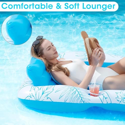 SLEEPHEAD® Adjustable Pool Floats - PVC Sunbathing Floating Pad, Inflatable Sunbathing Bed Lounge | Pool Lounger for Summer Party Beach Lake River Outdoor Backyard Yard Deck Home