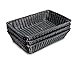 Colorbasket Rectangular Thick Trim Storage Basket, (Deep Black)